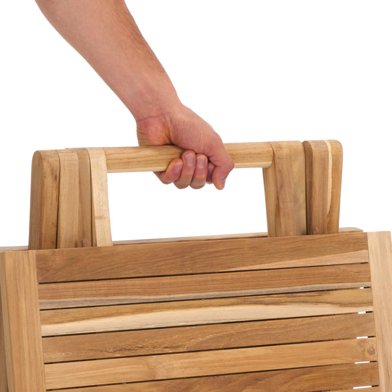 Nilsen Solid Teak Folding Square Table