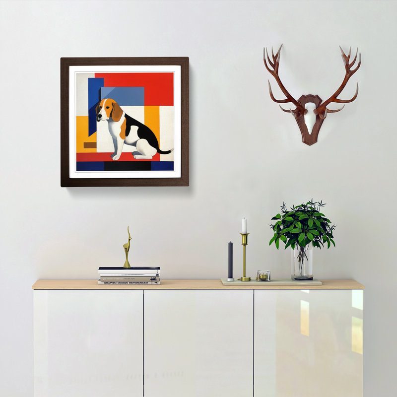 Single Picture Frame Print on Wood, Walnut