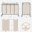 4-Section Laundry Sorter with Wheels, Removable Bags-2057691745