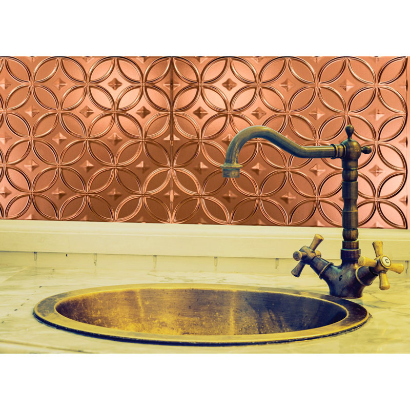 Aayden 18" x 24" Wall Tile, Brushed Copper