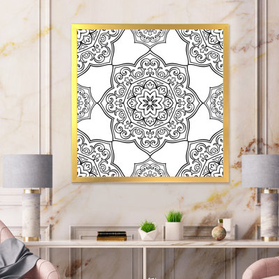 " Gray Mandala On White "