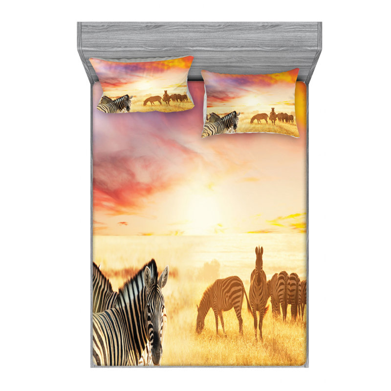 Microfiber Sheet Set, Queen Sheet Set with Fitted Sheet