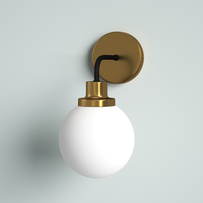 Éclairage de salle de bain à intensité variable 3 lumières Ackerson, Noir/laiton, Clair, Deux lumières