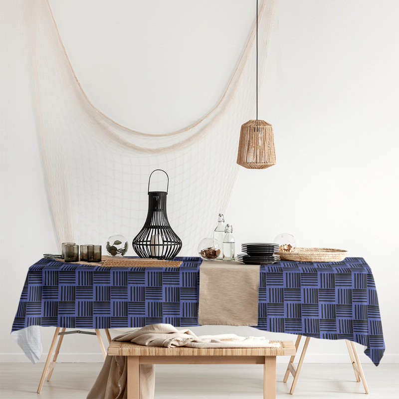 Rayures nattes classiques Nappe, Bleu foncé