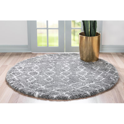 Paquette Geometric Shag Area Rug