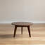 Table basse compacte en chêne massif, table centrale de 60 cm facile à assembler pour le salon ou le bureau - finition noyer