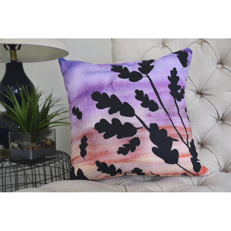 Housse et insert de coussin carré Harvest, 16 po x 1 po, Mauve et orange