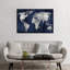 The World - Silver On Blue by Russell Brennan - Print on Canvas-69545926-101336052