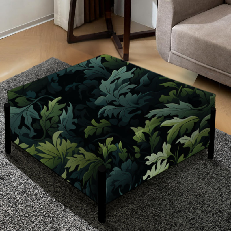 Enchanted Camo Illusion - Grand repose-pieds carré abstrait
