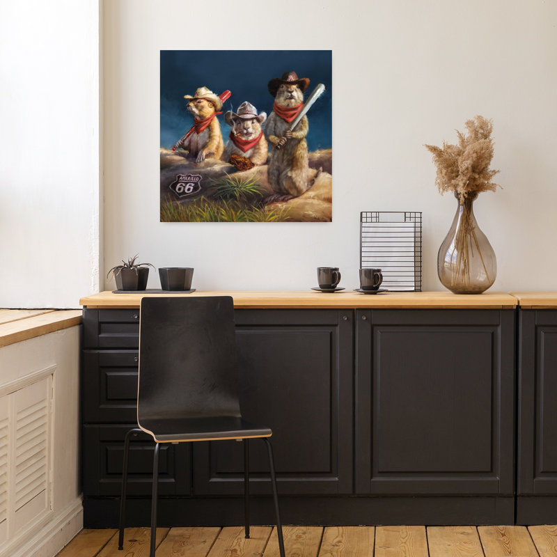 Amarillo Sod Poodles, art contemporain, H 18 po x l 18 po