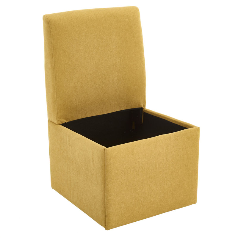 Ensemble de 2 chaises de salle à manger pivotantes 360 degrés avec rangement caché pour la vie, Jaune