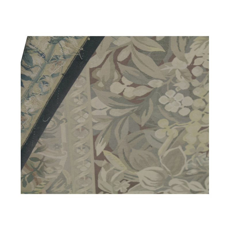 Hand-Knotted High-Quality Green and Green Area Rug