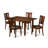 5 Piece Dining Set Includes a Rectangle Dining Room Table with Butterfly Leaf and 4 Faux Leather Kitchen Chairs, Mahogany-1435802128-1345067563-1345067562