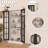 Freestanding Pantry Cabinet With Glass Door-2058928652