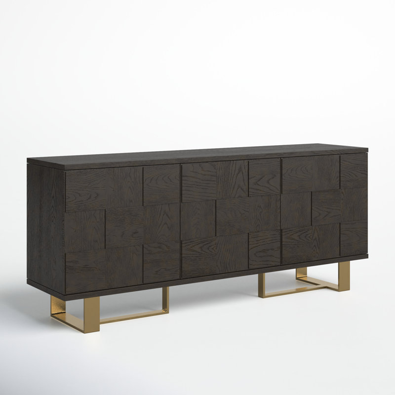 Murcia 79'' Solid Wood Sideboard - Brown
