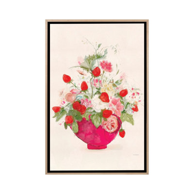 The Strawberry Bloom - Wall Art Print - Framed Canvas