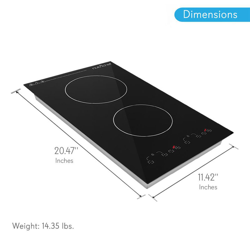 NutriChef 1800 Watt Induction Double Hot Plate