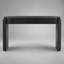 Table d'entrée avec finition grain de bois naturel, console avec design cannelé, plateau ovale et 2 tiroirs pour un décor moderne et classique (noir)