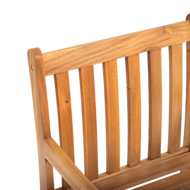 Ensemble de 2 chaises de patio en bois massif