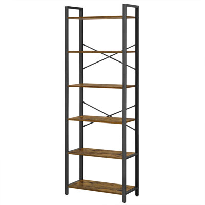 6 Tier Bookcase With Steel Frame