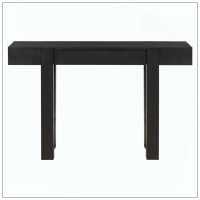 Rustic Minimalist Console Table Hidden Drawer Side Power Outlet