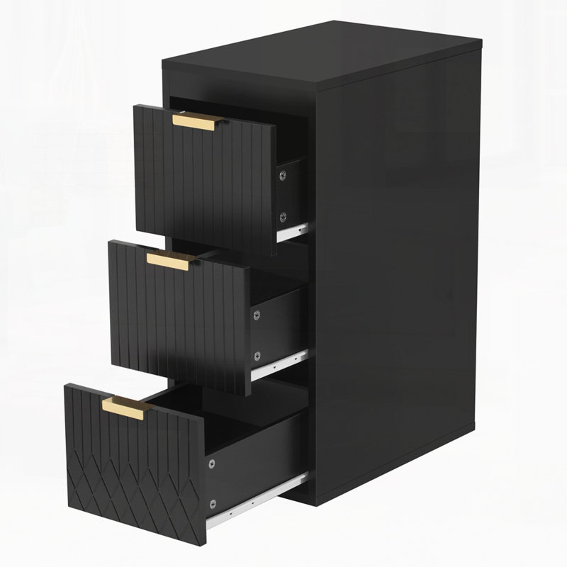 Armoire de salle de bain murale 30 "avec armoire latérale, Noir