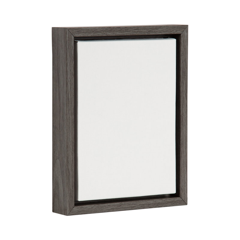 Toile vierge encadrée pour l'art de bricolage, Gris, H 10,35 po x l 8 po