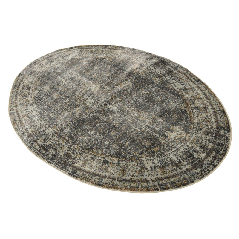 Abstract Indoor Rug, Oval 5' x 8'