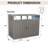 Garbage Bin Shed Stores 2 Trash Cans Metal Outdoor Bin Shed For Garbage Storage,Stainless Galvanized Steel, Bin Shed For Garden Yard Lawn-118182421