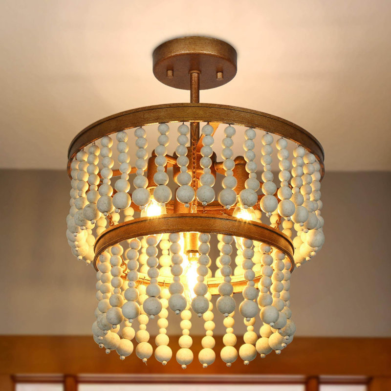 Plafonnier semi-encastré 4 lumières 13,8 po Abriell