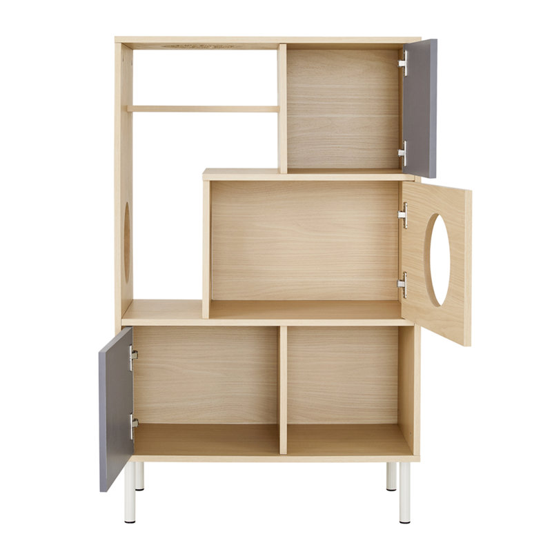 Cat Litter Box Enclosure With Bookcase
