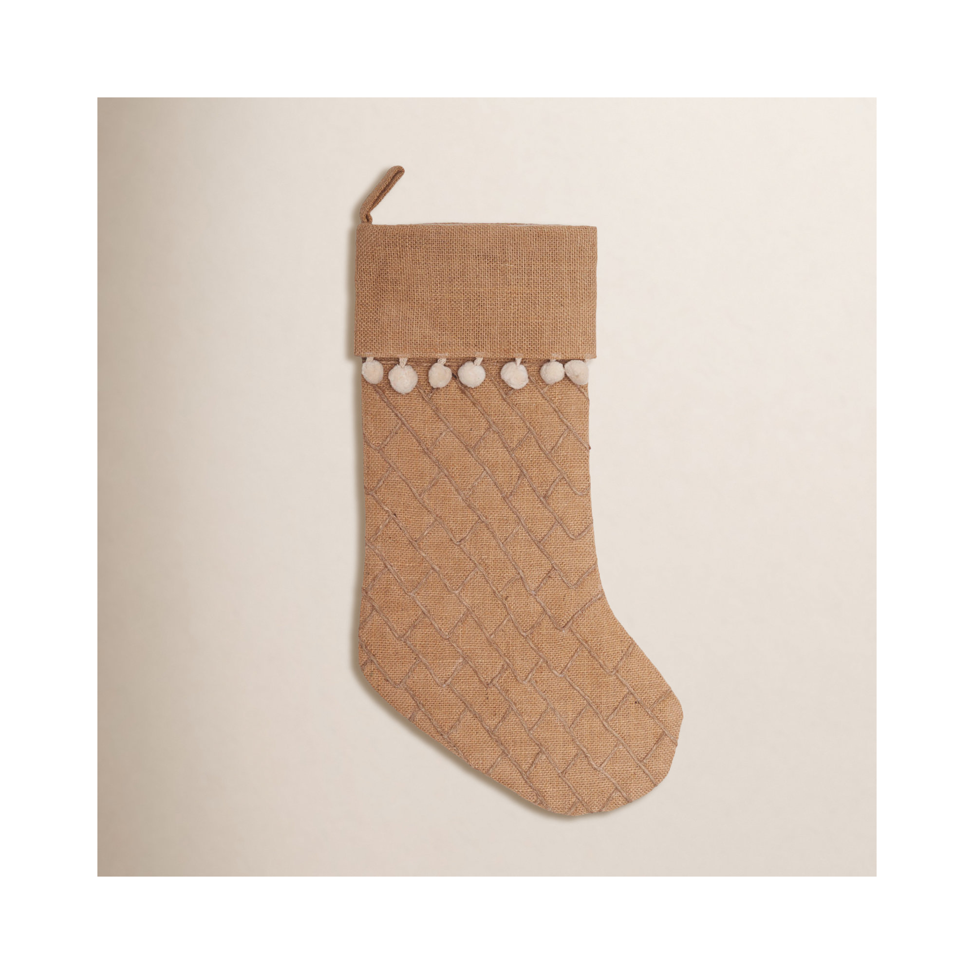 Burlap Textured Stocking