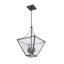 Luminaire suspendu lanterne 4 lumières avec verre transparent