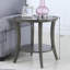 Table de bout contemporaine à tablette ovale contemporaine, espresso