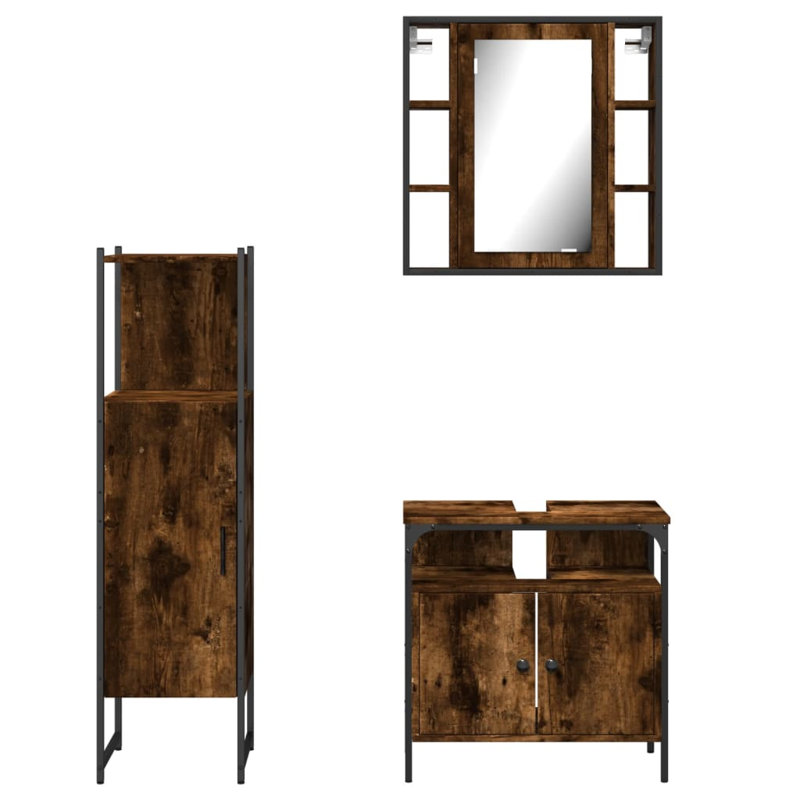Adashia Bathroom Furniture Suite, Smoked Oak