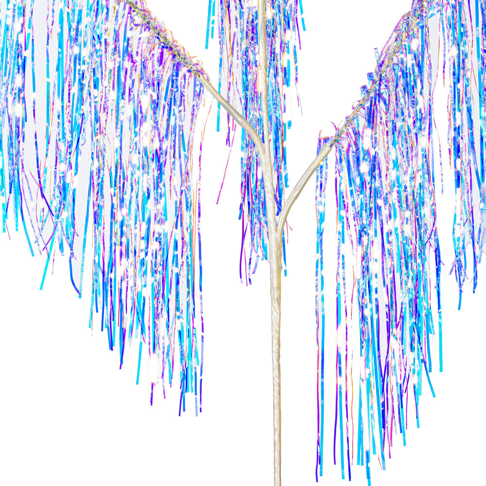 Tinsel Icicle Stems, White