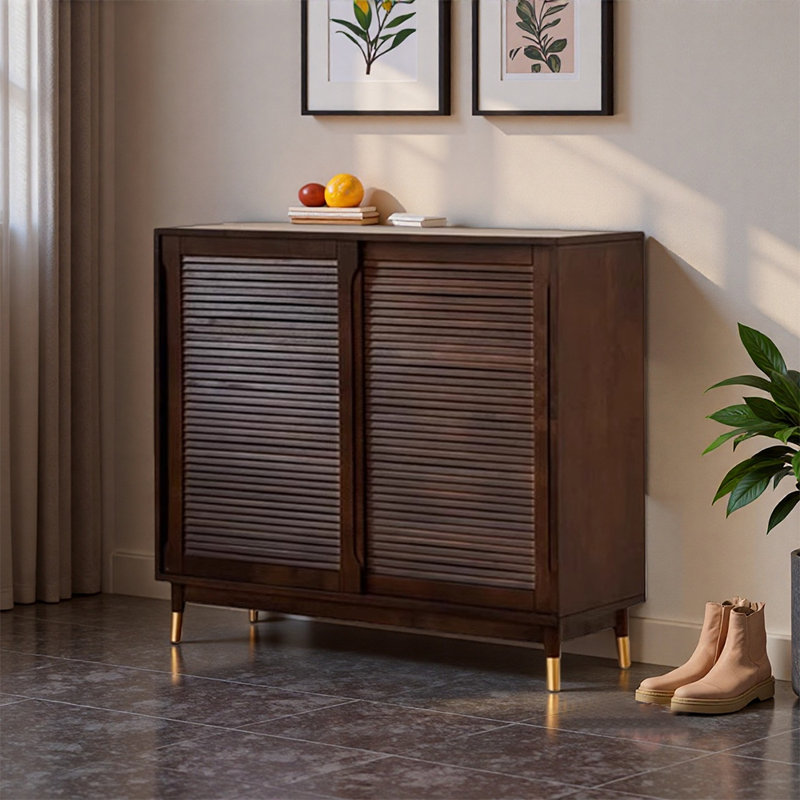 Chinese style light luxury storage shoe cabinet, 39.37" H x 47.24" W x 13.78" D