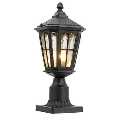 17" H Dusk To Dawn Pier Mount Post Lights