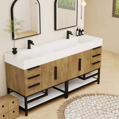 70.5'' Double Bathroom Vanity Base Only