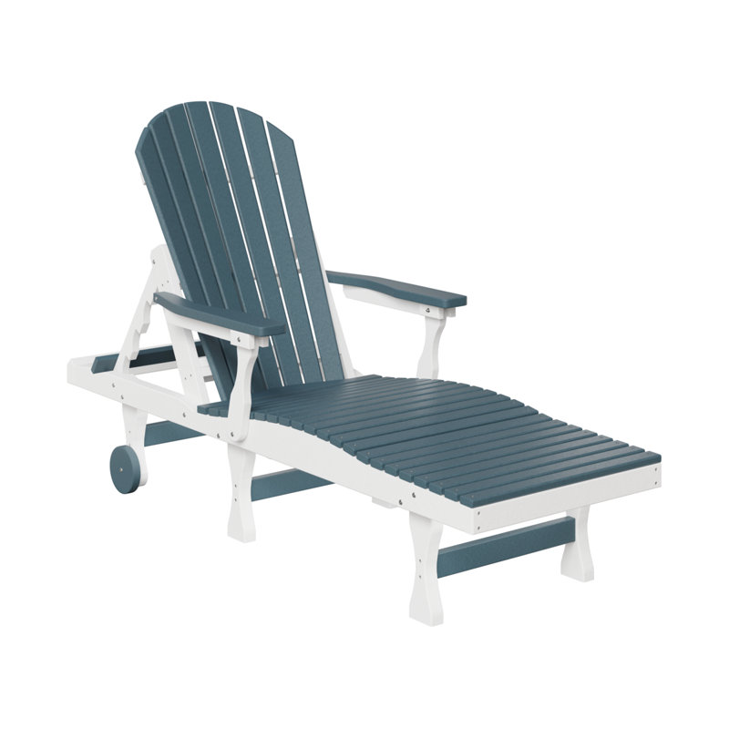 Chaise longue Comfo, Plateau en ardoise avec base blanche