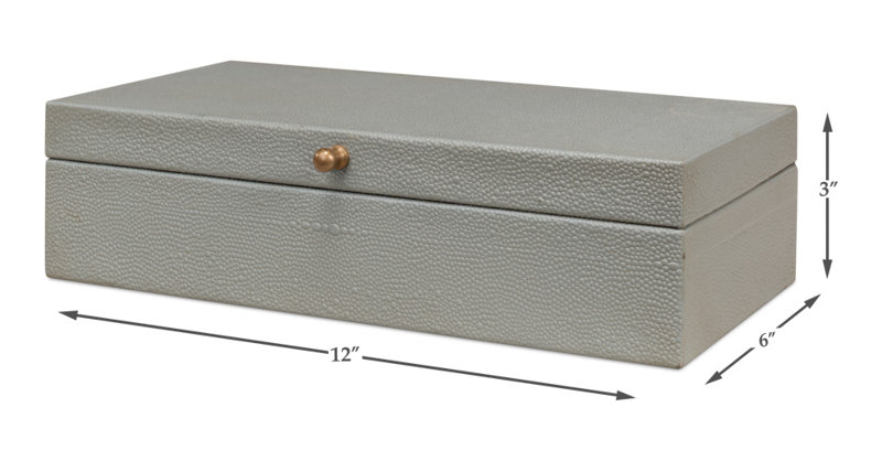 Gatsburg Handmade Decorative Box, Light Gray
