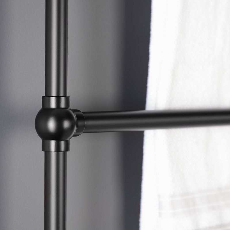 Kingston Brass Palatine 24-Inch Wall Mount 3-Bar Towel Rack, Matte Black, 32" H x 30" W x 3" D