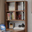 Bureau rectangulaire en bois massif noyer clair-1297244916