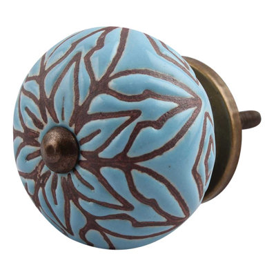Oversized Hand Painted 1.6" Diameter Round Knob