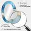 Bleu et beige Tranquility Beach II - Miroir décoratif ovale côtier sur métal-2075634221