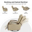 Azilda 29" Genuine Leather Push-Back Swivel Recliner-1703312185
