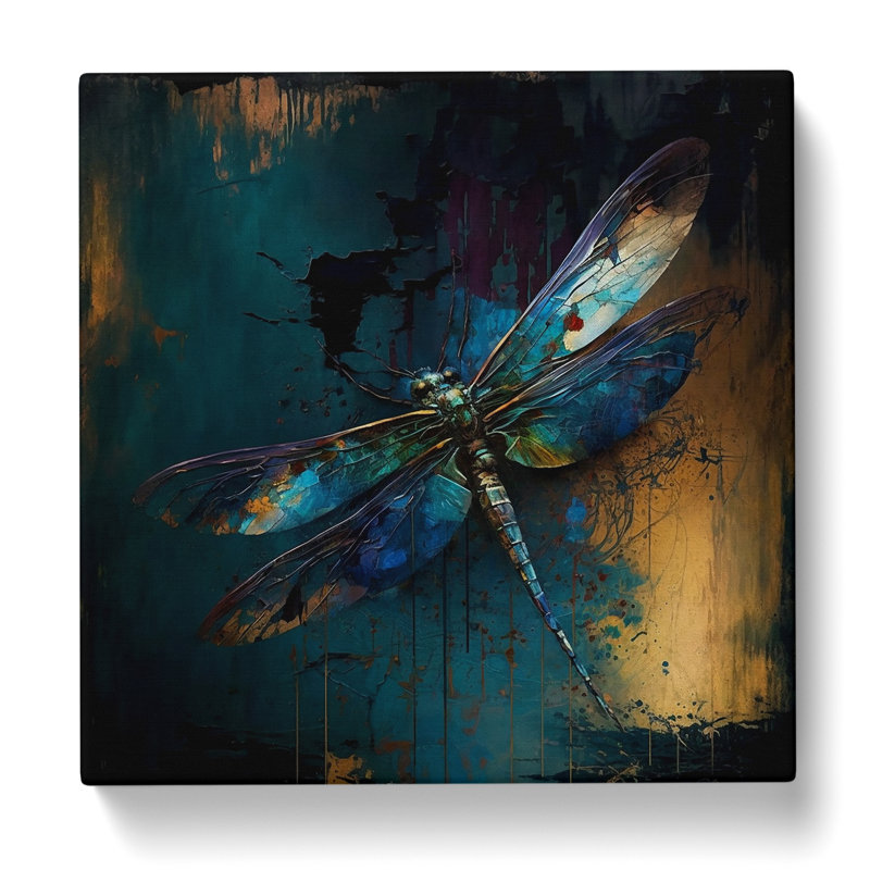 Dragonfly Abstract Expressionism - No Frame Print