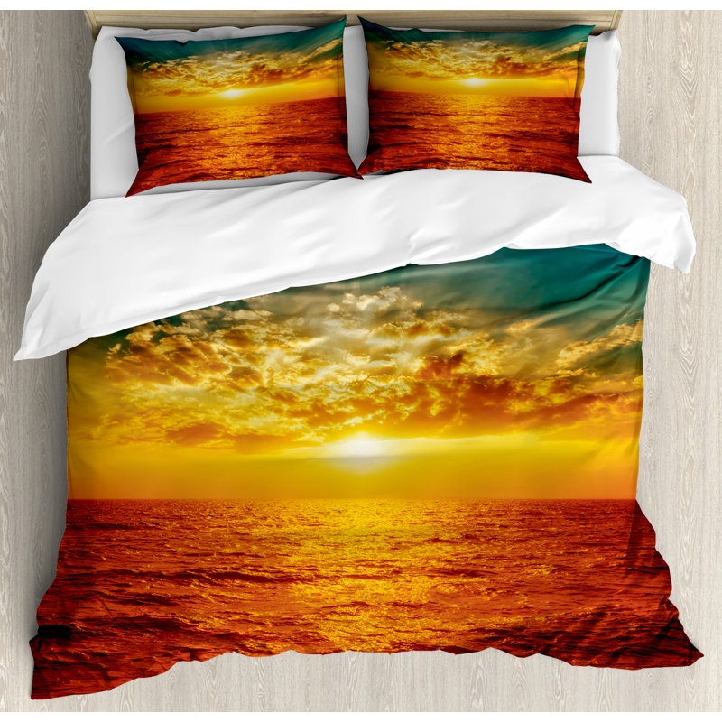 Coastal Polyester Mixed Duvet Cover, King + 2 Shams