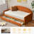 Upholstered Storage Daybed with 2 Drawers, Twin Size Multi‑Purpose Sofa Bed Frame, Solid Wood Slat Support for Small Space Bedroom-1910134989
