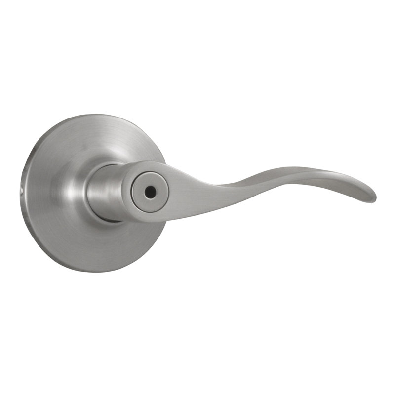 New Haven Privacy Right Hand Door Lever, Satin Nickel